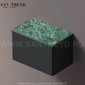 Agape ELL Столешница на тумбу с возможностью установки 1-2 раковины. Размер: 80 см. Отделка: зеленый мрамор AELLM0MCC080VD