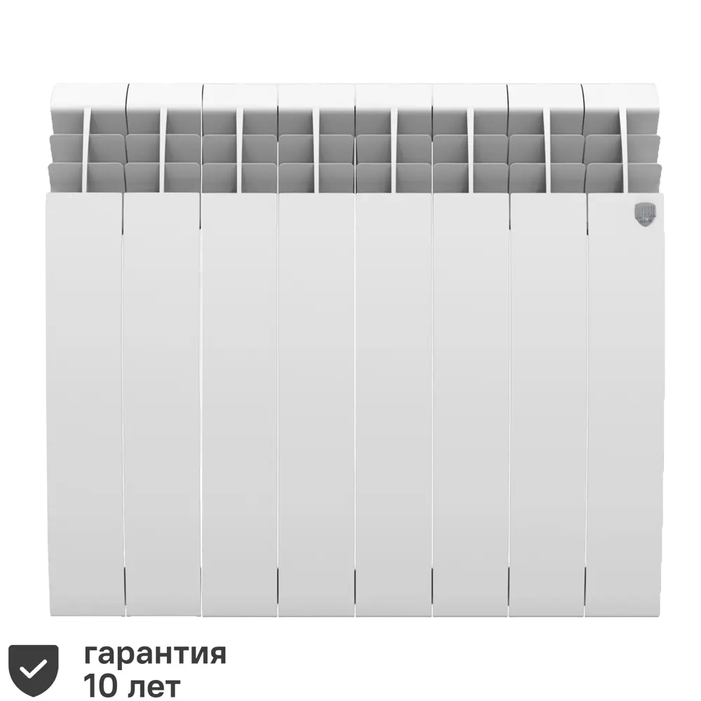 Радиатор секционный Royal Thermo Biliner Alum 500/87 8 секций боковое подключение алюминий белый 82258106 STLM-2021673