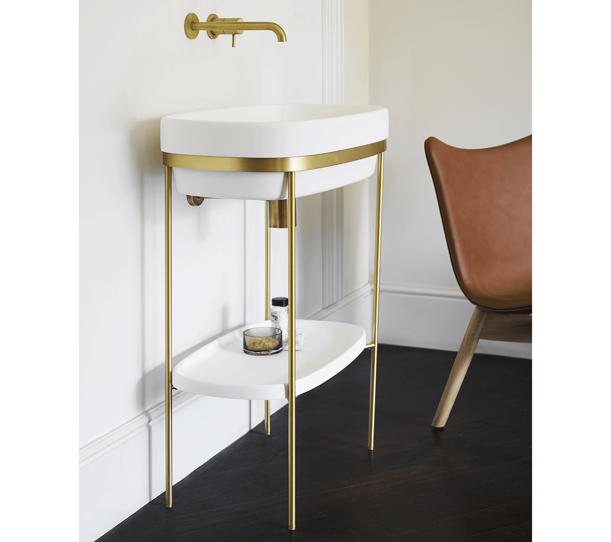 Ex.T RIBBON Отдельностоящая консоль из латуни с поддоном Livingtec com_ribbon-livingtec - Вид №4