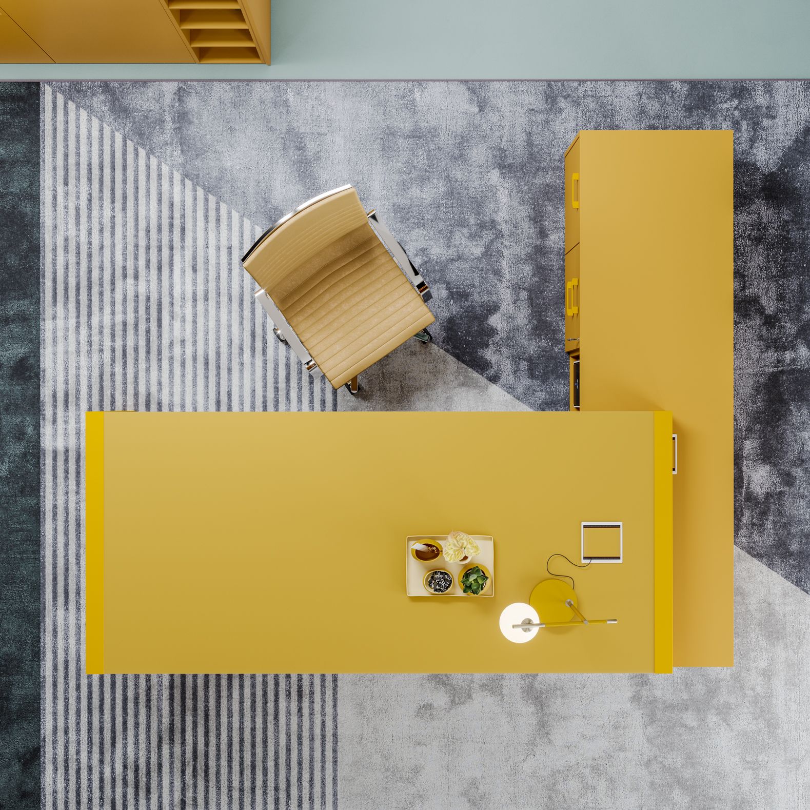 Исполнительный стол со встроенной полкой PROF Extralight ARCH-00070583 - Вид №6