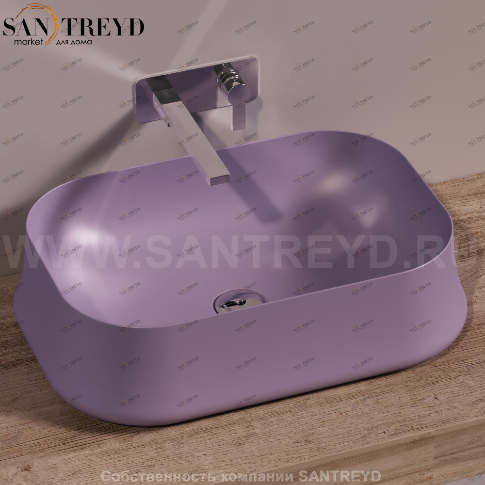 SH08PRUGNAMATT Накладная раковина на столешницу  прямоугольная Simas Sharp