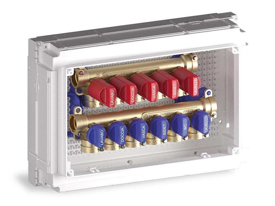 5 + 4 и 6 + 5 выходов утопленный мульти отсек санитарный коллектор комплект TECO K4 ARCH-00146764 - Вид №1