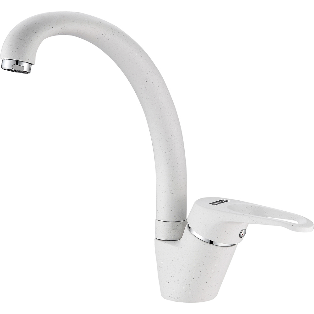 Смеситель кухонный  Franke Vega Поворотный излив Fragranite Белый sun-id-1699073