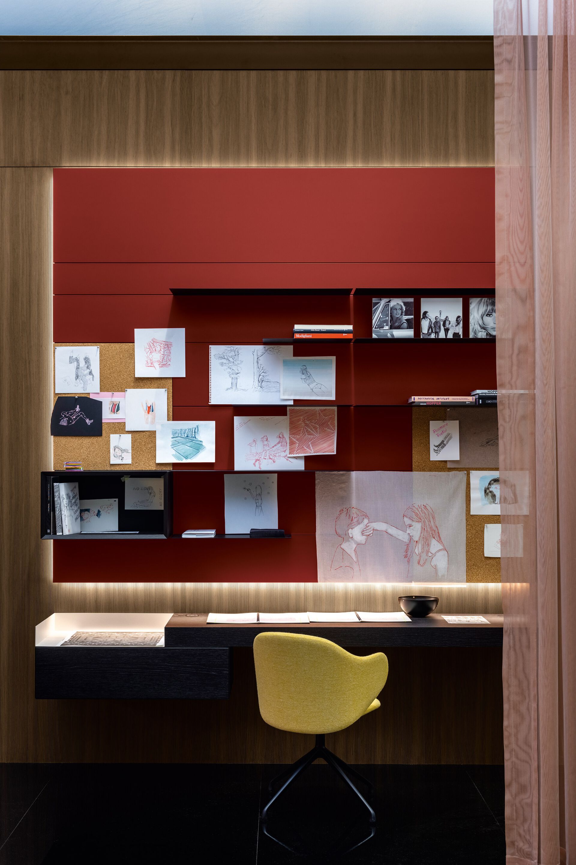 Обшивка из ткани, ламината и деревянных и металлических полок Kristalia Avenue ARCH-00090850 - Вид №20