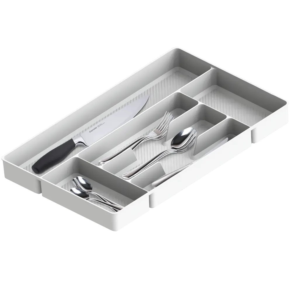Лоток для столовых приборов 6 отсеков Esprado Comfort 49x5x30 см полипропилен цвет белый 89395916 STLM-2189513 Santreyd  - Вид №3