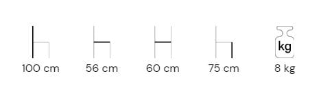 Высокий садовый стул со спинкой DRIGANI Tizi-Kiwi ARCH-00150117 - Вид №2