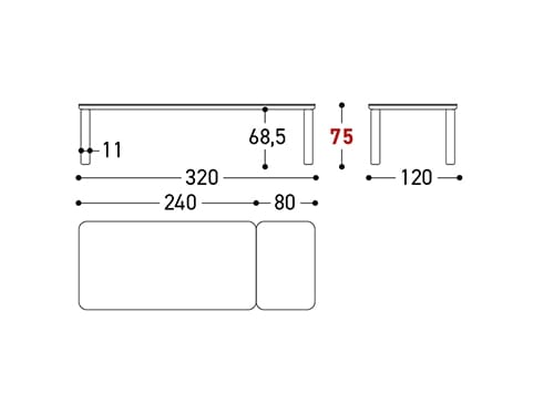 Выдвижной прямоугольный садовый стол Varaschin Customade ARCH-00061802 - Вид №9