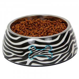 ПР0038121 Миска для животных Zebra металл на меламиновой подставке, 380мл MAJOR