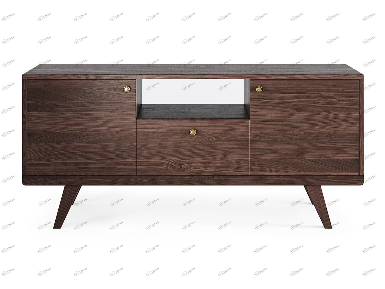 Тумба под телевизор с ящиком темно-коричневая Thimon THE IDEA  210235 Коричневый 