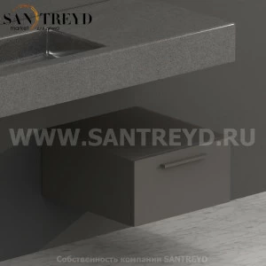 S04524AT2 Тумба с 1 ящиком 45 см серая Globo ARREDO WOOD Италия