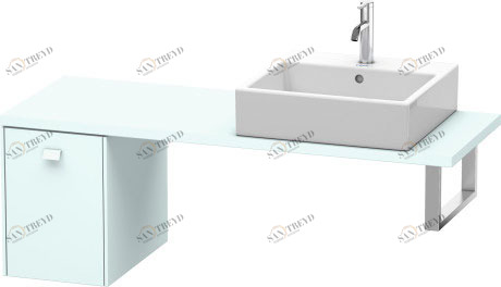 BR512000909 Brioso Шкафчик для компактной консоли Светло-голубой матовый декор Duravit