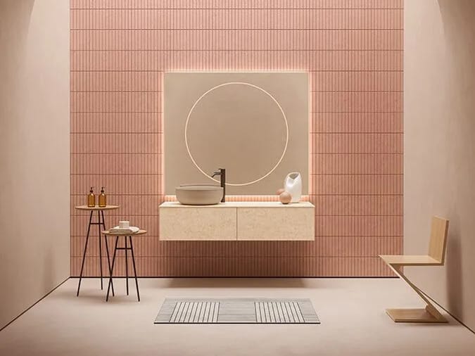 Круглый умывальник с одной столешницей из твердой поверхности Inbani Prime ARCH-00101094 - Вид №2