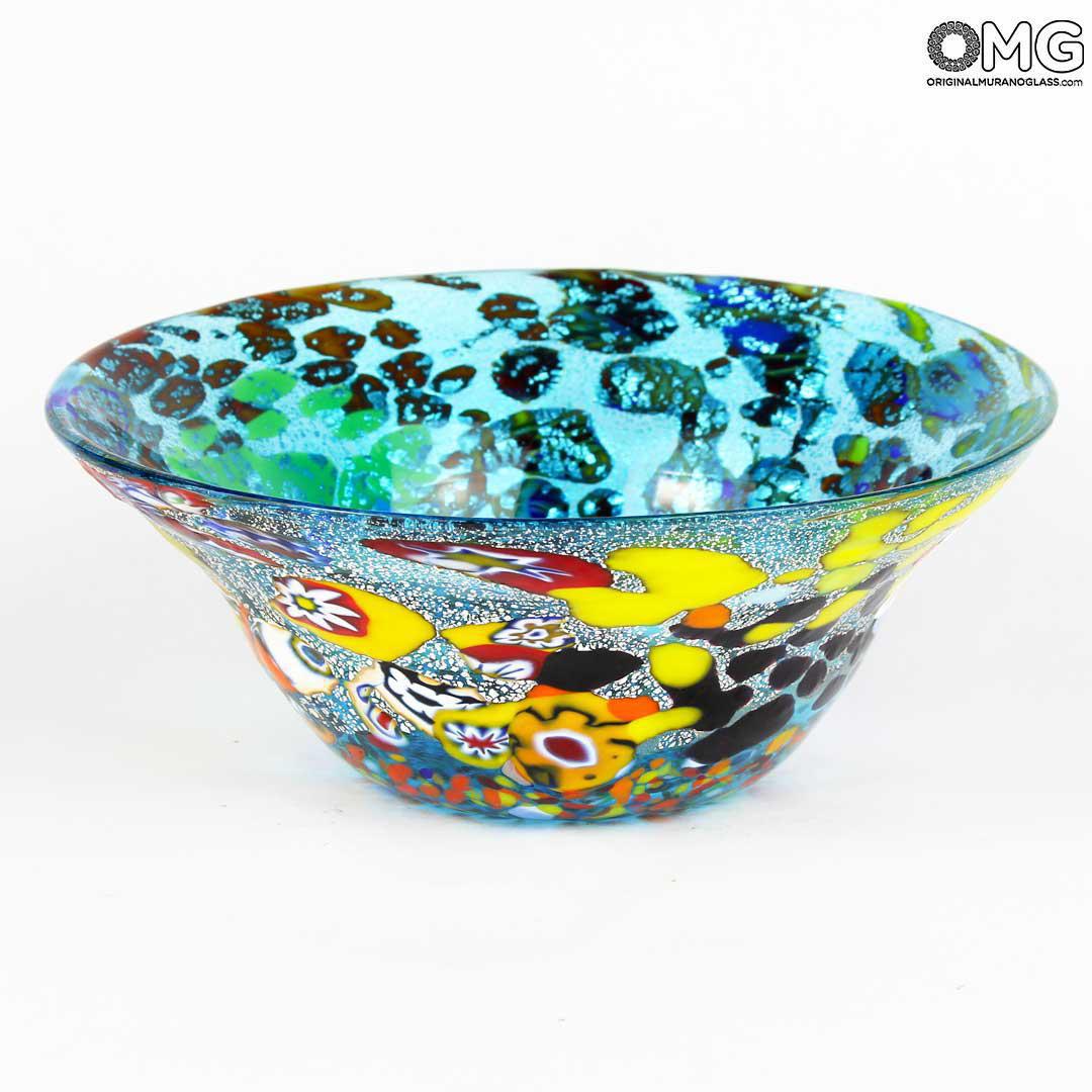 3259 ORIGINALMURANOGLASS Вазочка - лазурная - Original Murano Glass OMG 16 см  - Вид №1