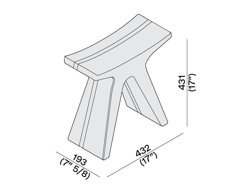 Мраморный низкий стул LUCE DI CARRARA PIGRECO ARCH-00025692 - Вид №1