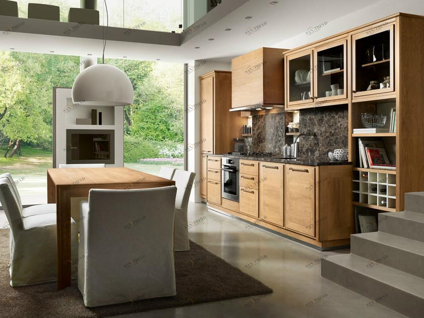 L'Ottocento Линейная кухня в орехе Evita sun-id-1368446