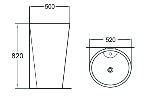 SL-4005 Раковина керамическая напольная LAB.Space  - Вид №1