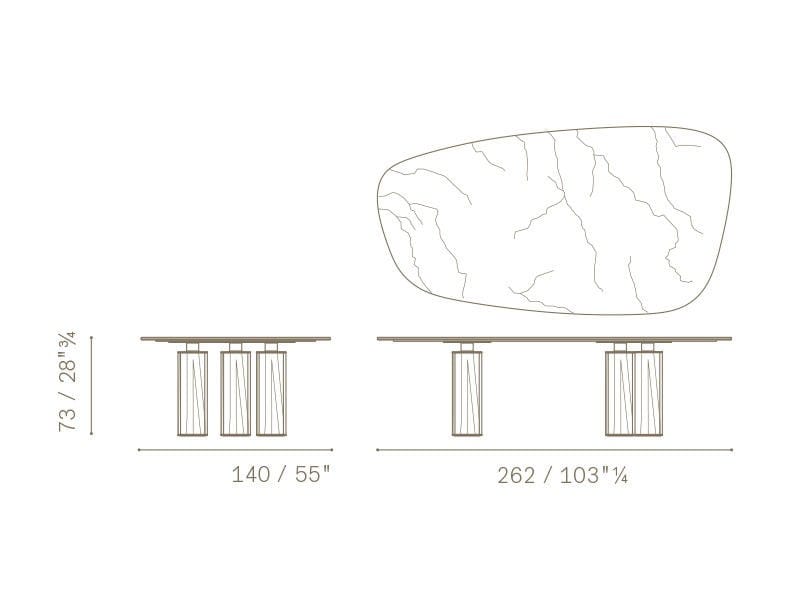 Мраморный стол Poltrona Frau коллекция-столы и стулья ARCH-00084920 - Вид №2