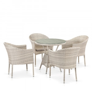 T705ANT/Y350-W85 Latte 4Pcs Комплект плетеной мебели T705ANT/Y350-W85 4Pcs Latte Afina