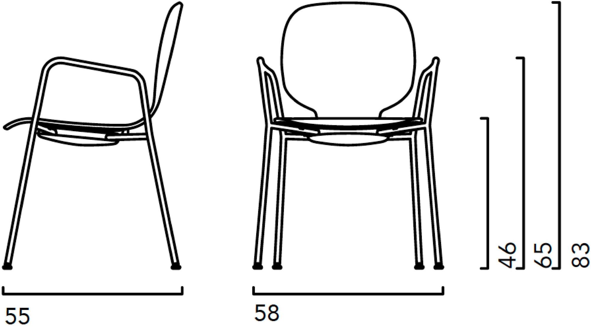 Crassevig Складной стул из ламината с подлокотниками Alis sun-id-1486518 - Вид №1