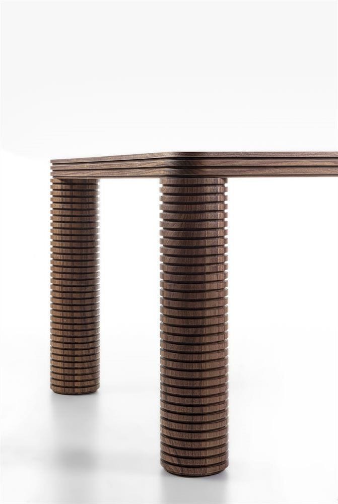 Прямоугольный обеденный стол из орехового дерева Porada Soul ARCH-00099219 - Вид №2