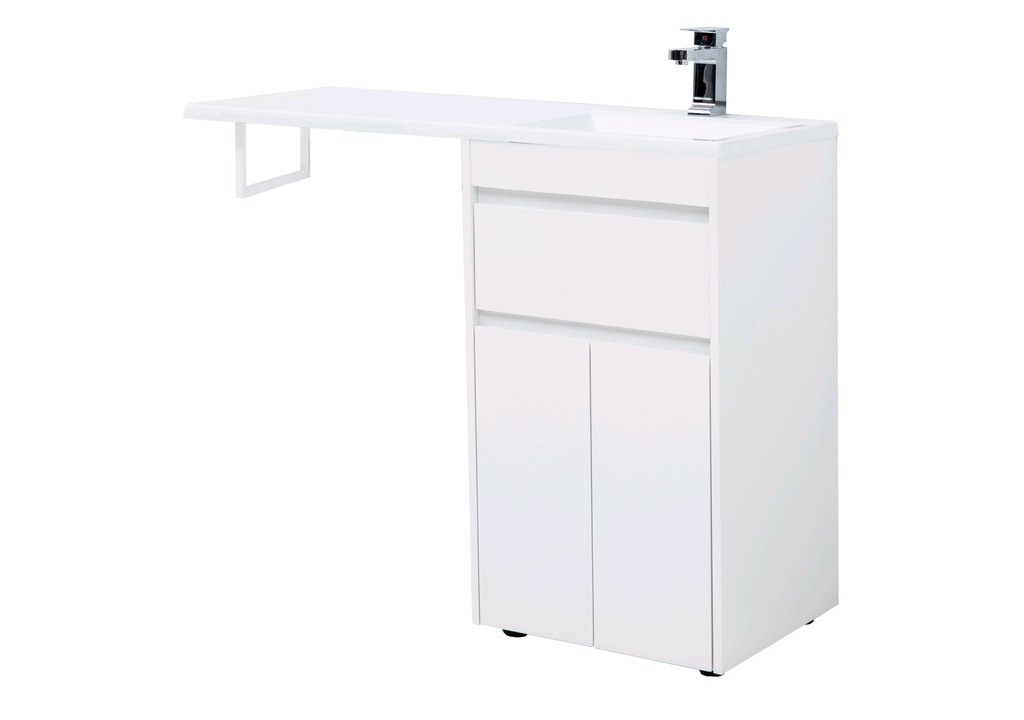 Тумба с раковиной Aquanet Токио 110 R белый (напольная, 1 ящик, 2 дверцы) 0023774400235498 - Вид №5