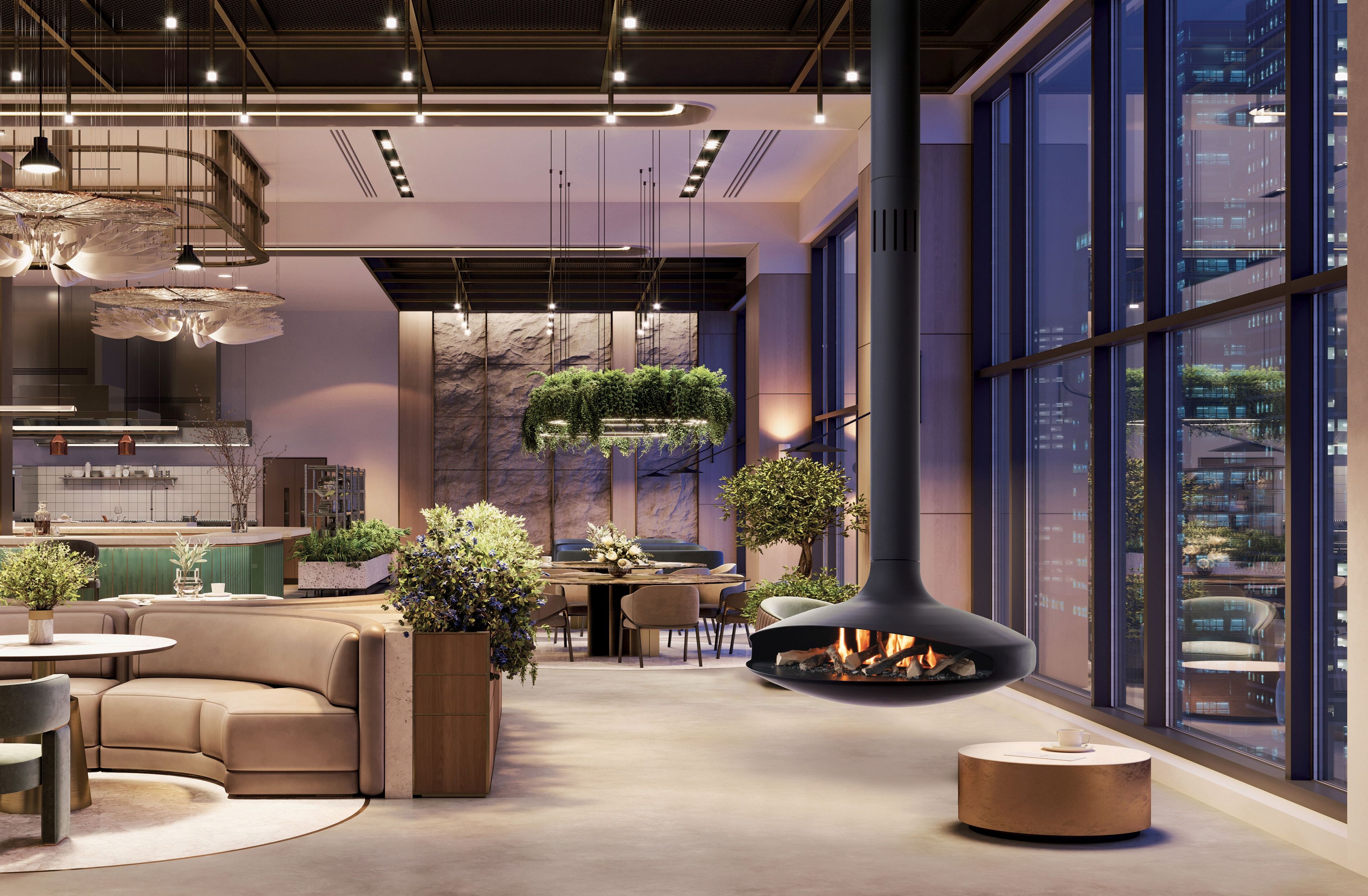 Центральный подвесной камин из биоэтаноловой стали Focus creation Gyrofocus ARCH-00051252 - Вид №5