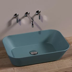 WA04NAVYMATT Накладная раковина на столешницу  прямоугольная Simas