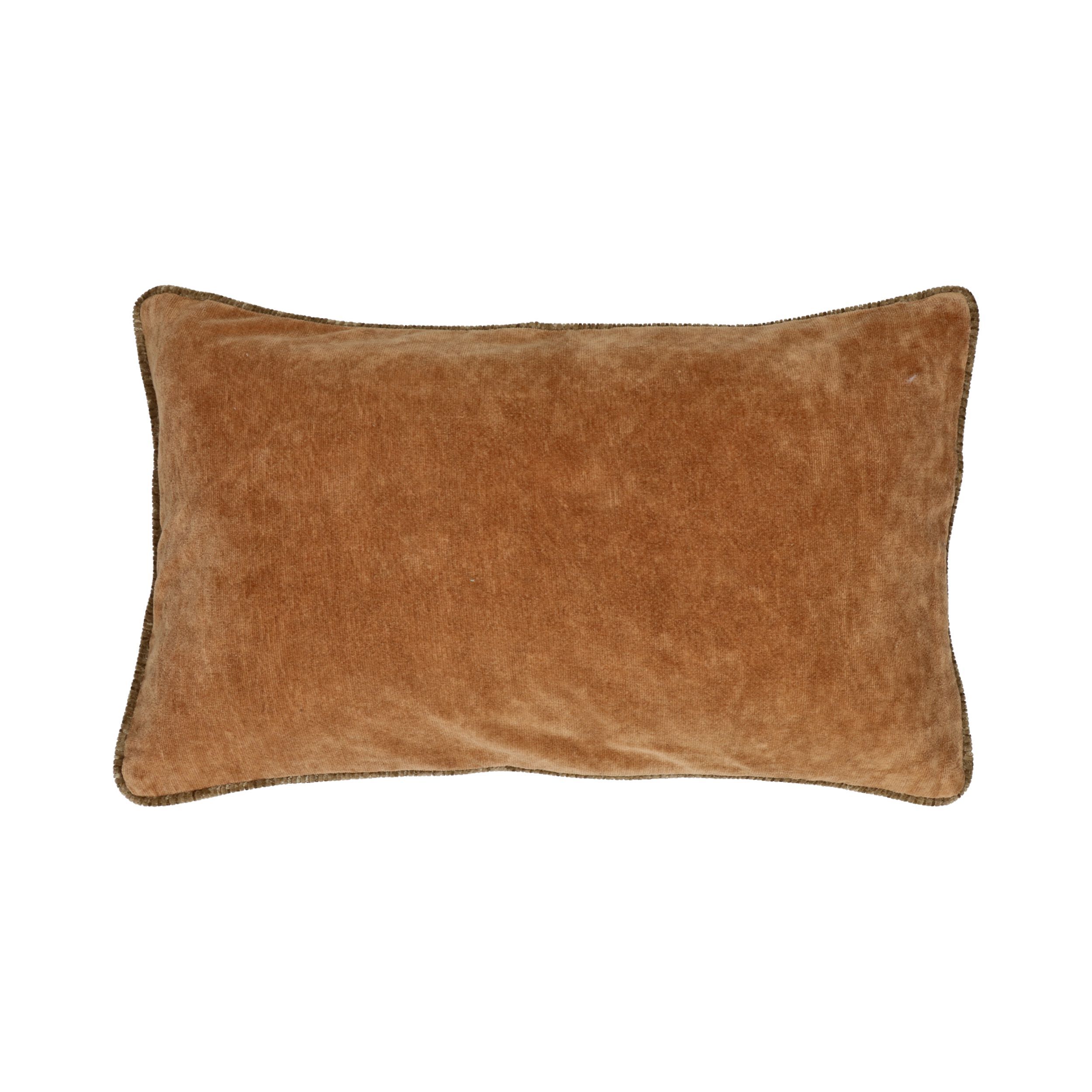 Бархатная прямоугольная однотонная подушка POMAX PIONI ARCH-00063802 - Вид №4