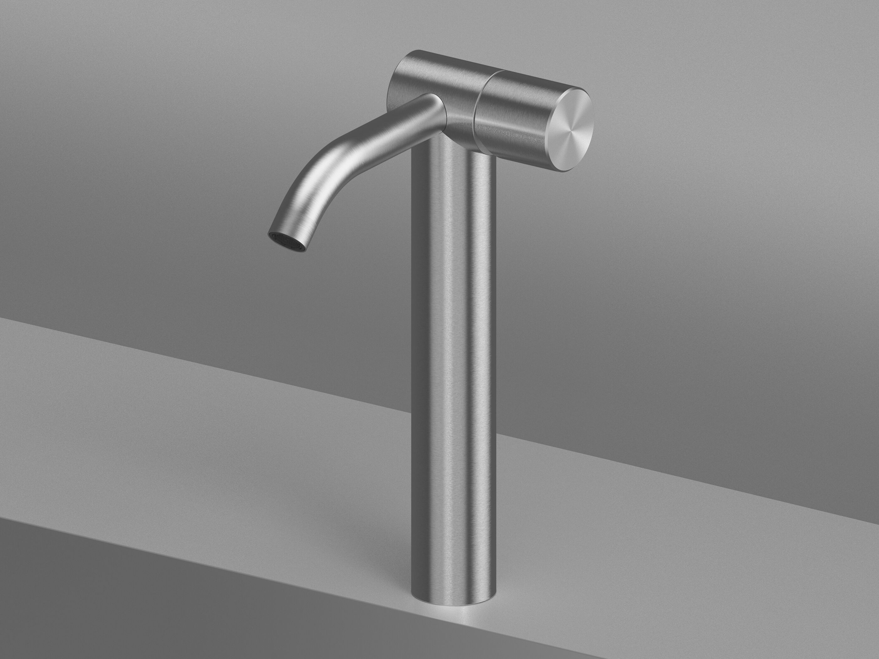 Waschtisch-Mischbatterie aus Stahl zur Standmontage mit progressiver Kartusche Quadrodesign Hum ARCH-00076049 - Вид №5