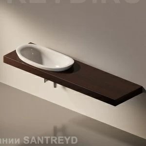 Flaminia IO e SI Столешница с отверстием под раковину от 110 до 150 см темный дуб IO90M2.WD