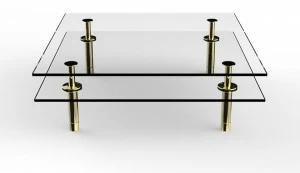 GHIDINI1961 Квадратный хрустальный журнальный столик Legs