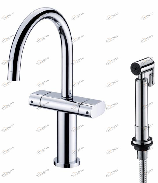 JUSTIME Кухонный смеситель для столешницы из хромированной латуни с ручным душем Perfecto 7920-96-80cp