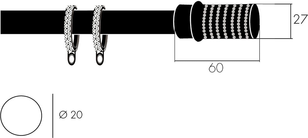 Железный карниз Frandoli Rhinestone Iron ARCH-00035380 - Вид №2