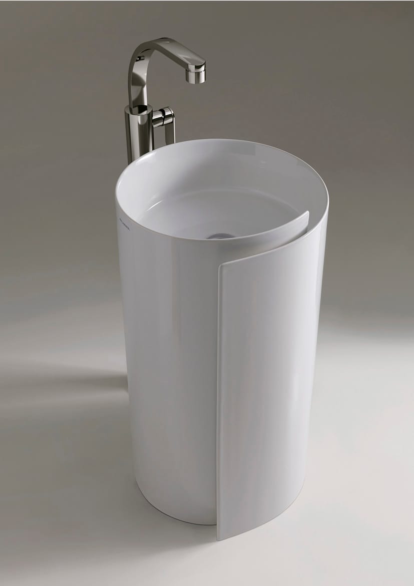Керамическая отдельно стоящая круглая одиночная раковина Ceramica Flaminia Roll ARCH-00038668 - Вид №2