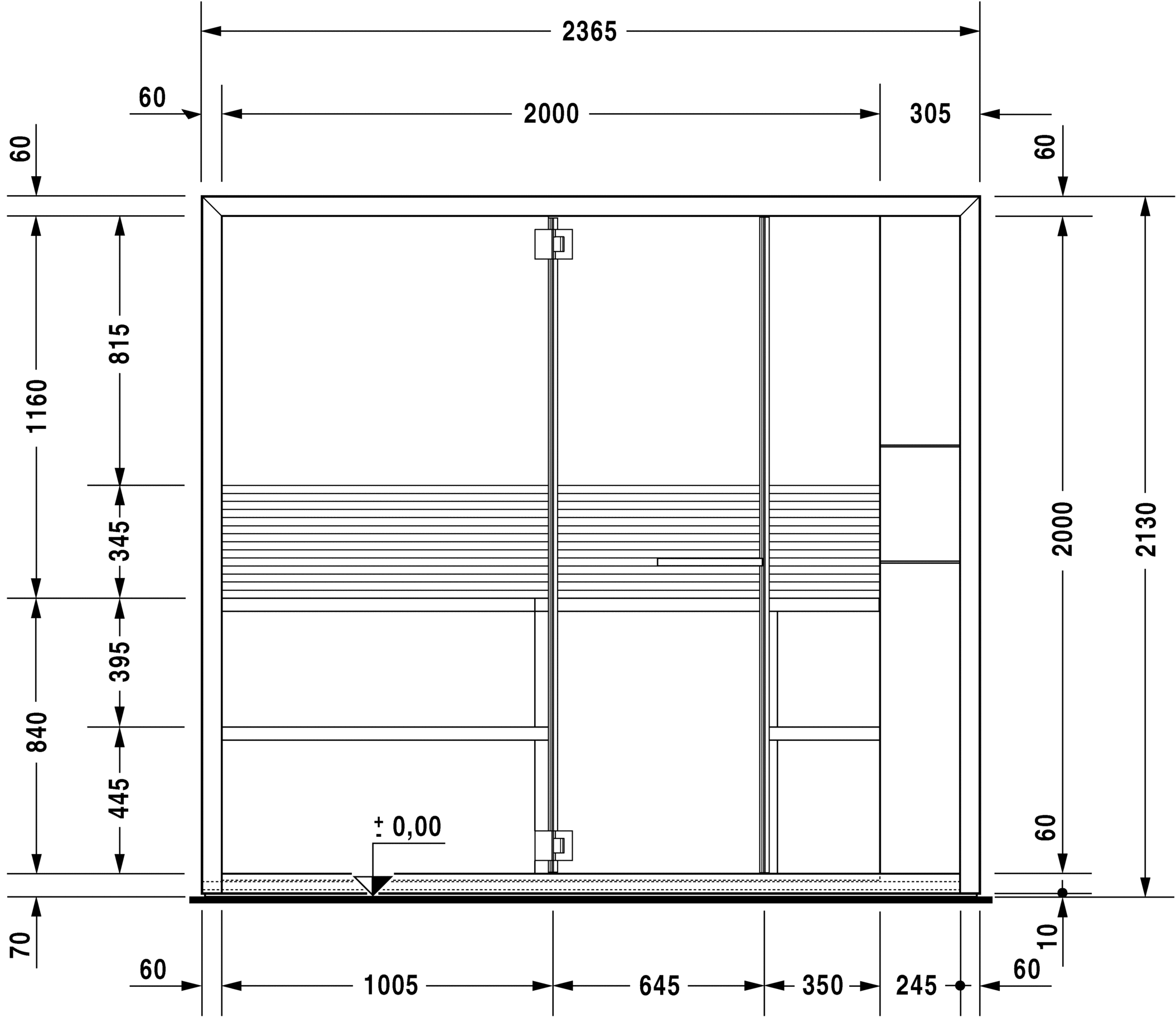 7512..001011000 Inipi B Сауна Inipi B, отдельно стоящая Белый глянцевый декор Duravit  - Вид №4