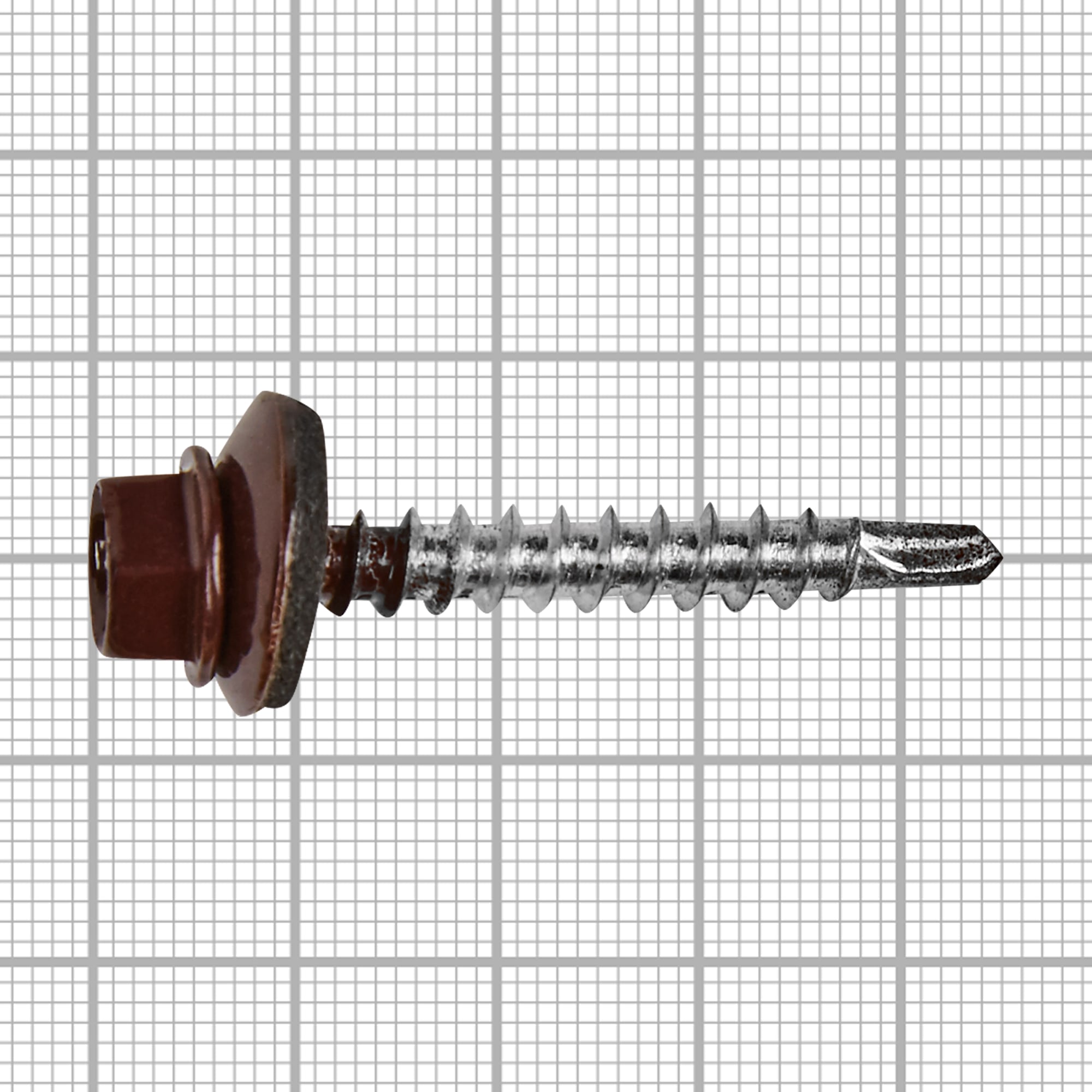 11778870 Саморезы кровельные с буром 4,8х35мм, тем.коричневые (250 шт) Santreyd  - Вид №3