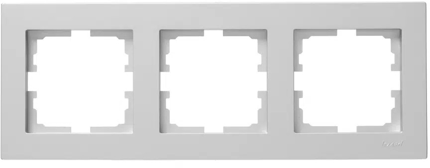 VESNA Рамка 3-ая вертикальная без вст серебро