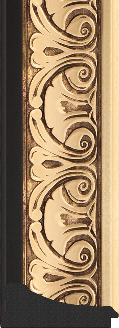 BY 3846 Зеркало в багетной раме - барокко золото 106 mm EVOFORM Octagon - Вид №2