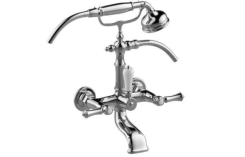 E-3853-LM15 Wall-mounted bath & shower mixer with hand shower set GRAFF Adley