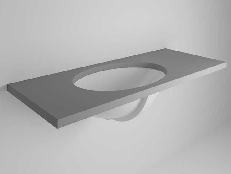 Овальный встраиваемый умывальник из глазурованной керамики с переливом Ceramica Dolomite AGORDO ARCH-00071079