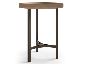 Высокий стол из металла и стекла