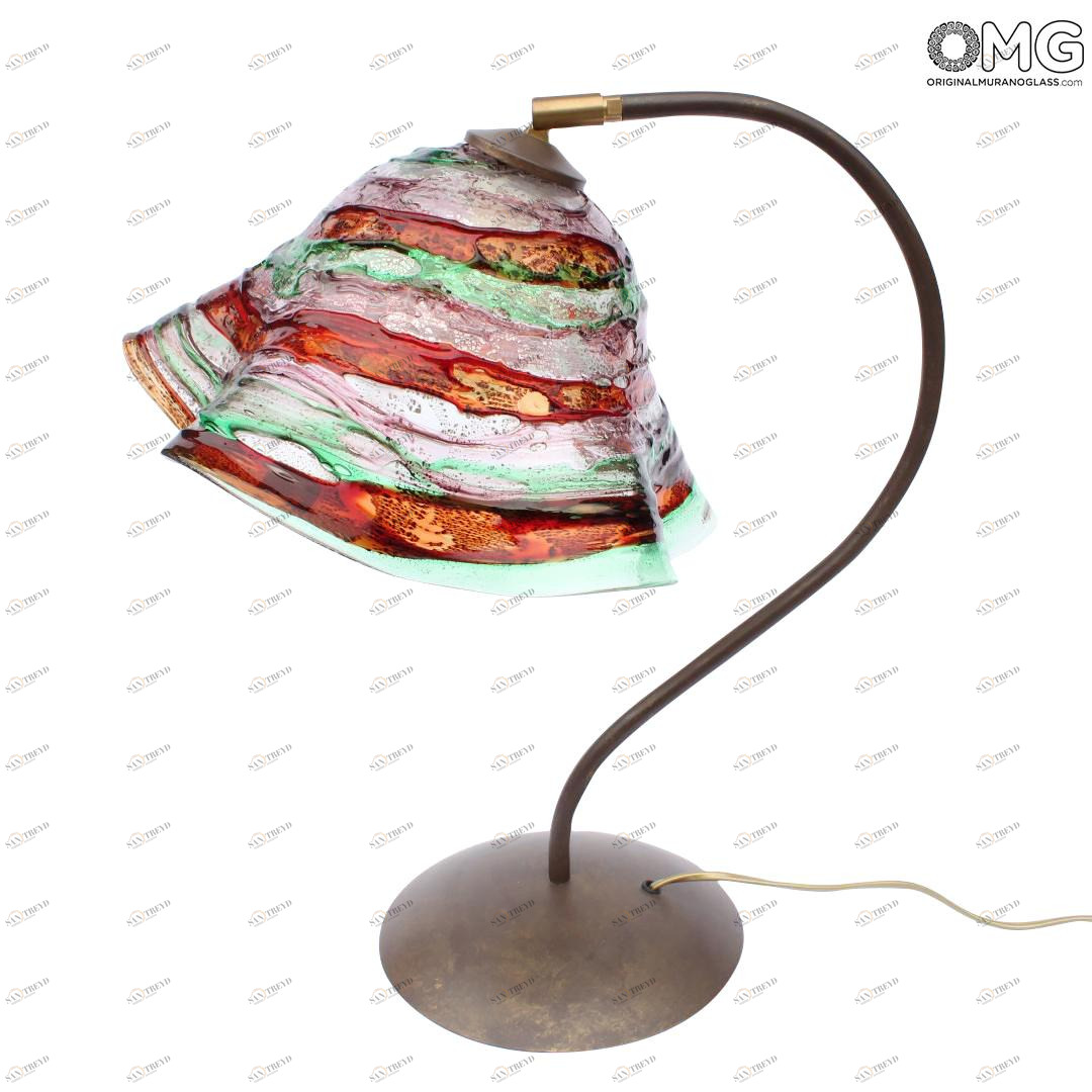 2090 ORIGINALMURANOGLASS Настольная лампа из муранского стекла в технике сбруффи 40 см 