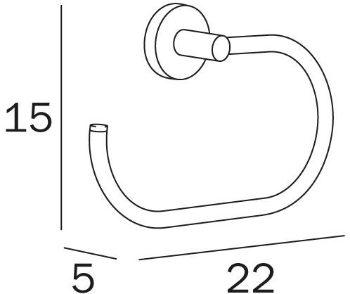 INDA® Кольцо для полотенца из нержавеющей стали Inox A14160 - Вид №1