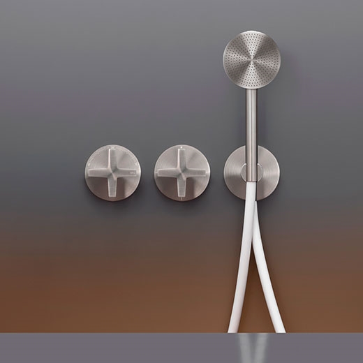 Настенный термостатический смеситель набор для ванны / душа с Acqua Stop System, 2/3 ходовой переключающий и круглый ручной душ Ø 80 мм  CRX20H CEADESIGN  - Вид №1