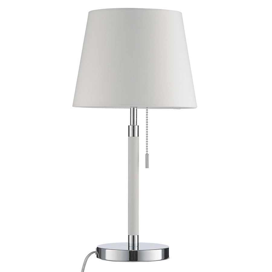 2422558601100601 Лампа настольная venice, 22х44 см, белая, хром Frandsen 