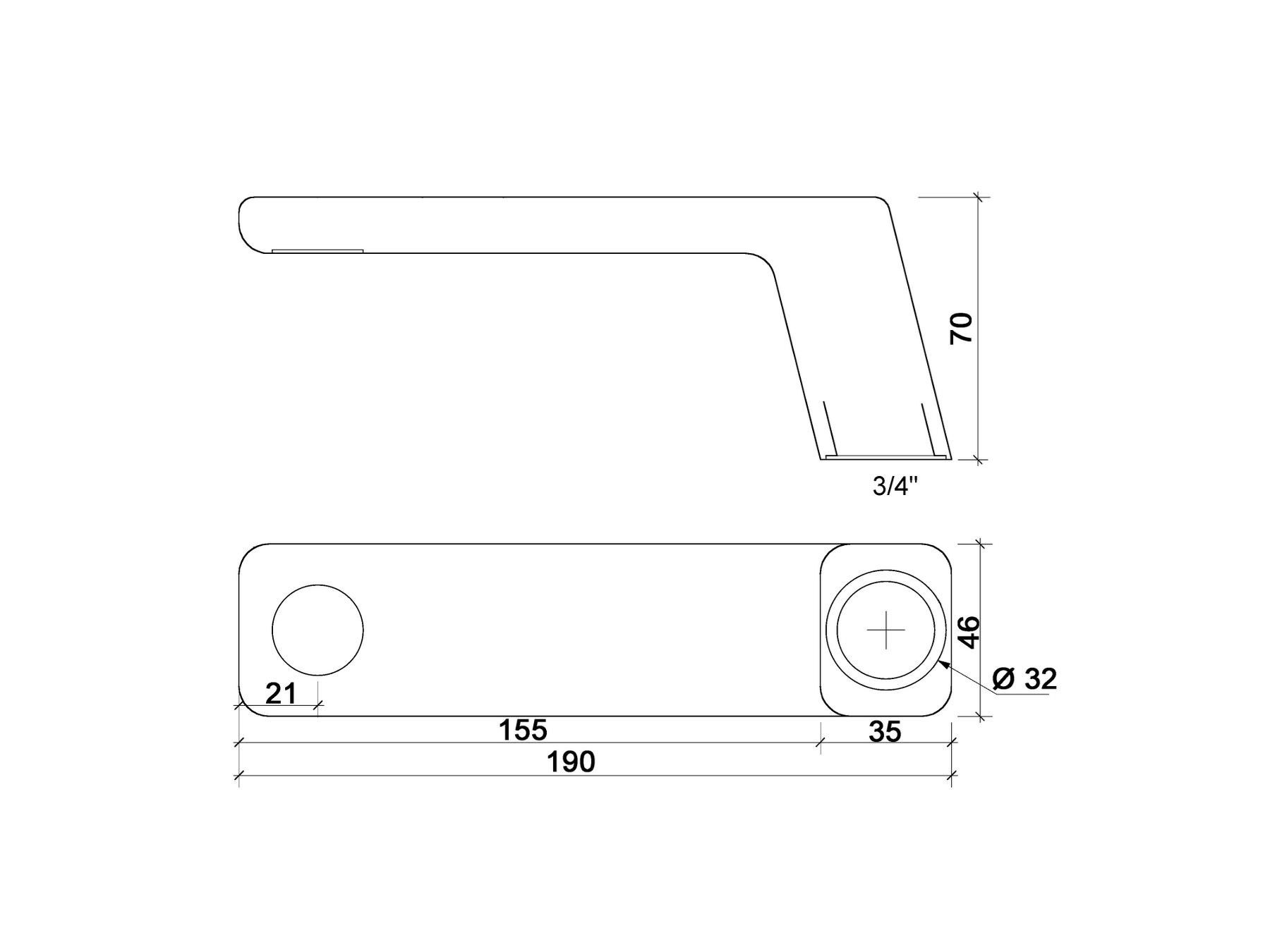 Дозирующий носик для столешницы для умывальника rvb слайд ARCH-00031719 - Вид №2