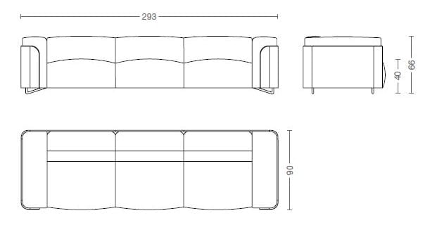 3-местный кожаный диван GIOPAGANI SAINT-GERMAIN ARCH-00128057 - Вид №4