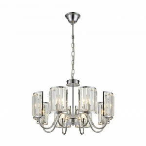 Подвесная люстра Citilux Грета CL333181 CITILUX ДИЗАЙНЕРСКИЕ, ГРЕТА 00-3887190 Прозрачный;хром