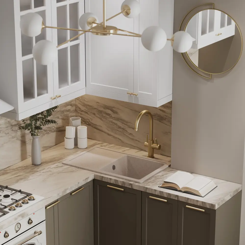 Фасад для кухонного ящика Ньюпорт 39.7x38.1 см Delinia ID МДФ цвет топо STLM-2021961 - Вид №8