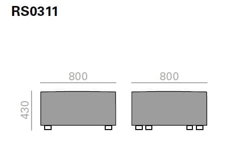 Квадратный пуф Andreu World ARCH-00132591 - Вид №2